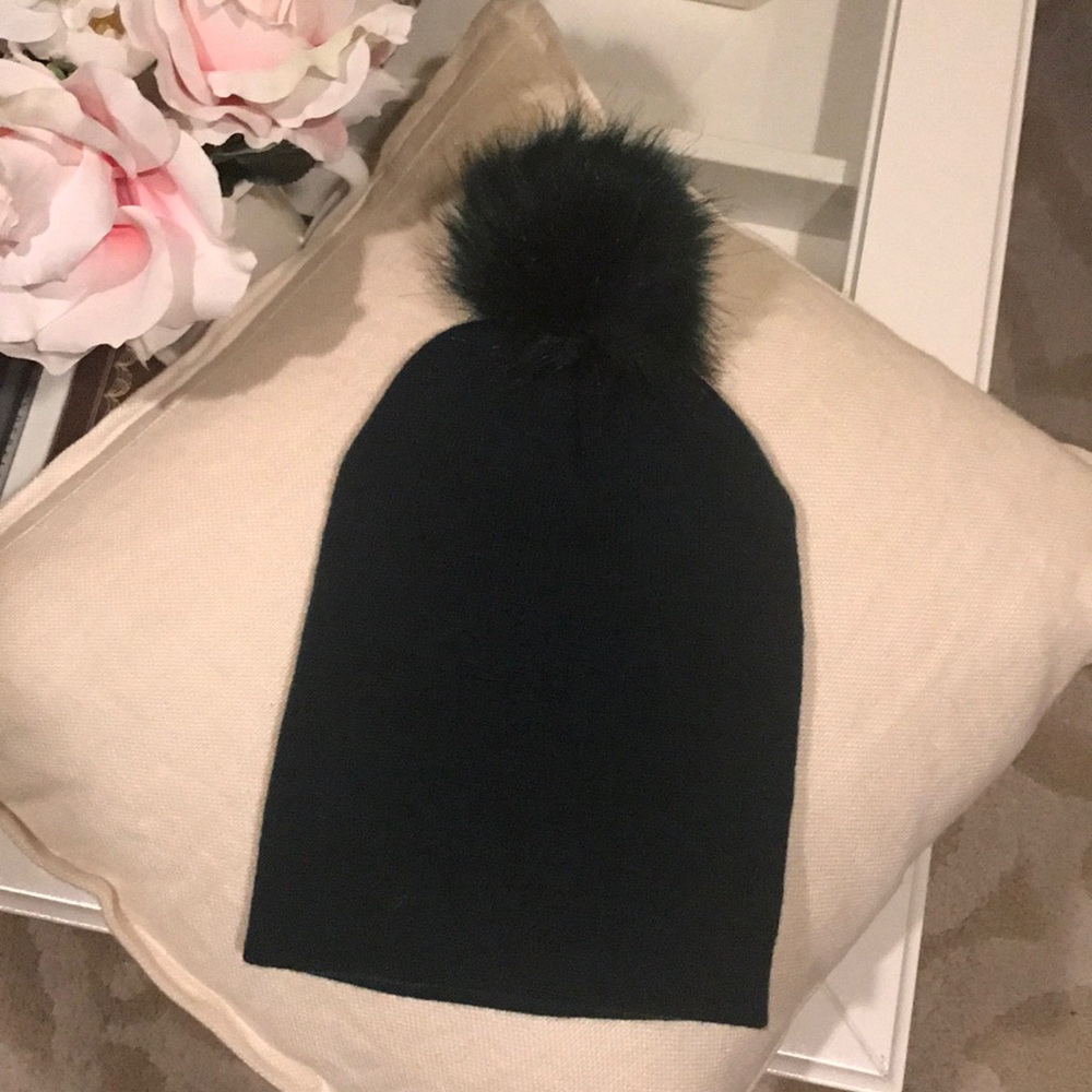Hunter Green Poof Ball Beanie